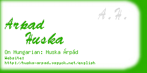 arpad huska business card